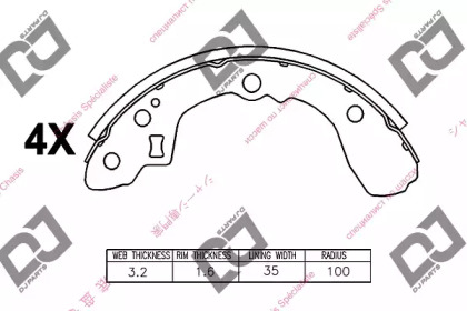 Комлект тормозных накладок DJ PARTS BS1133